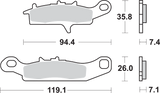 SBS Off-Road Sintered Brake Pads - Kawasaki - 801SI 801SI