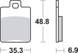 SBS HF Brake Pads - Vespa/Piaggio 724HF