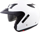 Exo Ct220 Open Face Helmet Gloss White 3x