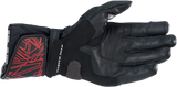 ALPINESTARS Twin Ring Gloves - Black/Red - Large 3558921-1303-L