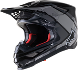 ALPINESTARS Supertech M10 Helmet - Meta 2 - MIPS® - Black/Gray/Gloss - Medium 8300422-1195-MD