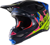 ALPINESTARS Supertech M8 Helmet - Echo - MIPS® - Black/Blue/Yellow/Pink - Medium 8302621-1759-MD