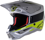 ALPINESTARS SM5 Helmet - Bond - Silver/Yellow/Green - Small 8303522-1956-SM