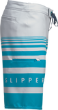 SLIPPERY Glide Board Shorts - Gray/Aqua - US 42 3230-0248