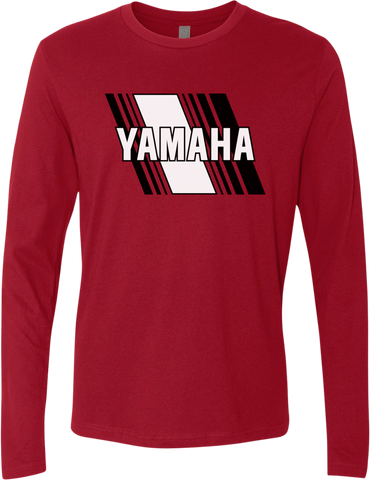 YAMAHA APPAREL Yamaha Heritage Diagonal Long-Sleeve T-Shirt - Red - XL NP21S-M3119-XL