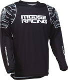 MOOSE RACING Qualifier Jersey - Black/White - Large 2910-6968
