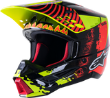 ALPINESTARS SM5 Helmet - Solar Flare - Gloss Black/Red/Yellow - XS 8305822-1355-XS