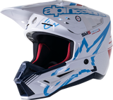 ALPINESTARS SM5 Helmet - Action - Gloss White/Cyan/Black - Small 8306122-2077-SM