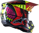 ALPINESTARS SM5 Helmet - Solar Flare - Gloss Black/Red/Yellow - Small 8305822-1355-SM