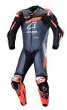 ALPINESTARS GP Plus v4 Leather Suit - Black/Red Fluo/Blue - US 38 / EU 48 3150523135748