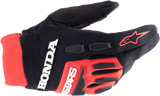 ALPINESTARS Honda Full Bore Gloves - Black/Bright Red - Small 3563823-1303-S