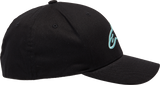 ALPINESTARS Ageless Curve Hat - Black/Light Aqua - L/XL 1017810101177LX