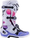 ALPINESTARS Limited Edition Daytona '23 Tech 10 Boots - Gray/Pink/Purple - US 10 2010020-9243-10
