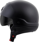 Covert Open Face Helmet Matte Black Xl