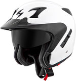 Exo Ct220 Open Face Helmet Gloss White Md