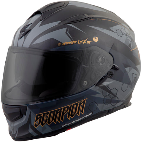 Exo T510 Full Face Helmet Cipher Black/Gold Sm