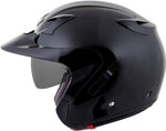 Exo Ct220 Open Face Helmet Gloss Black Xs