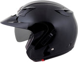 Exo Ct220 Open Face Helmet Gloss Black 3x