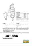 OHLINS S46 SHOCK ABSORBER AP 660 2021 Aprilia RS 660 / Tuono 660