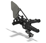 Attack Performance Rear Sets Yamaha R6 2006+ / Black / (Carbon Heel Guards)