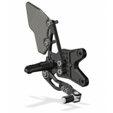 ATTACK PERFORMANCE REAR SETS YAMAHA R7 BLACK / (CARBON HEEL GUARDS) 124110B