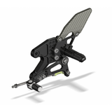 ATTACK PERFORMANCE REAR SETS YAMAHA R7 BLACK / (CARBON HEEL GUARDS) 124110B