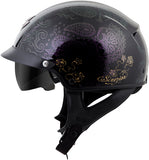 Exo C110 Open Face Helmet Azalea Black/Gold Md