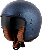 Bellfast Open Face Helmet Metallic Blue Sm