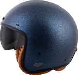 Bellfast Open Face Helmet Metallic Blue Xl