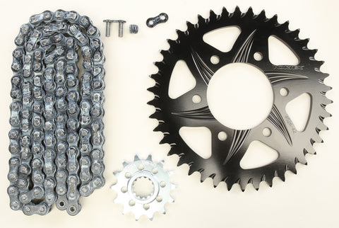 Sprocket/Chain Kit Stl/Alu 14/42t Blk Rx3 520 108l Blk