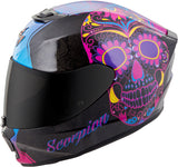 Exo R420 Full Face Helmet Sugarskull Black/Pink 2x